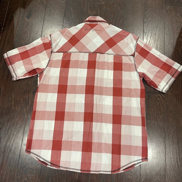 Mens A Tiziano Shirt Size 2 XL Snap Button Down Shirt  100% Cotton Plaid - Picture 4 of 6